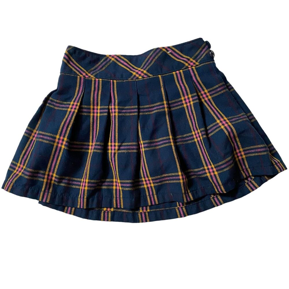 Garanimals Toddler Girl Plaid Skort Navy Blue/ Yellow‎ Pink size 4T